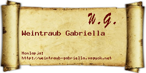 Weintraub Gabriella névjegykártya